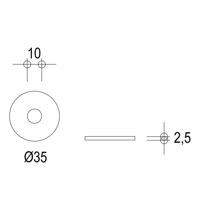 Konstruktionszeichnung zu Rohrdistanz 4
