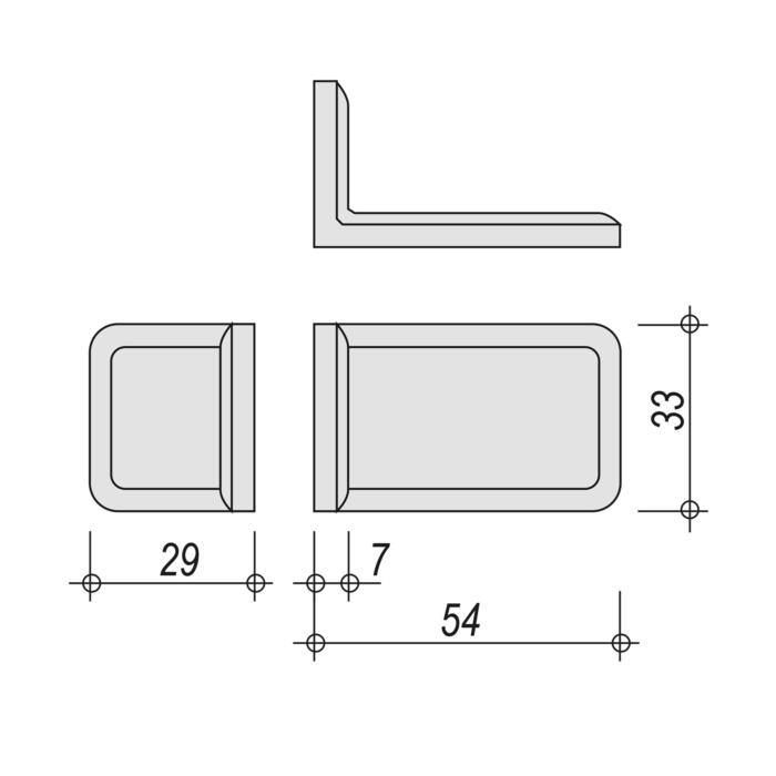 ip20 Winkelkappe als Konstruktionszeichnung