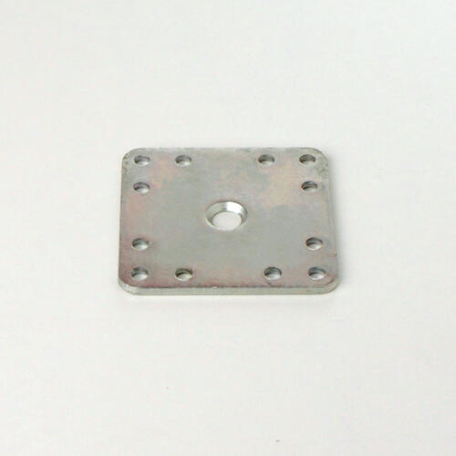 ip20 Rohrplatte 8, hoch belastbare Verbindungsplatte aus vernickeltem Metall, z.B. für die Verbindung von Arbeitsplatten.