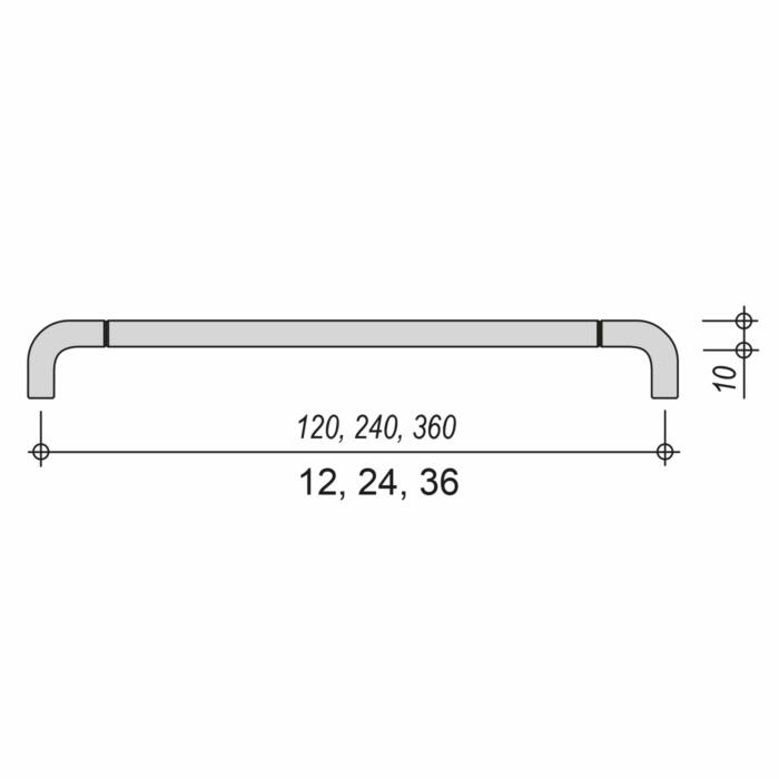 ip20 Formbügel 36 cm Zeichnung