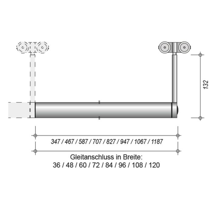 Gleitanschluss 36x10 Zeichnung 2