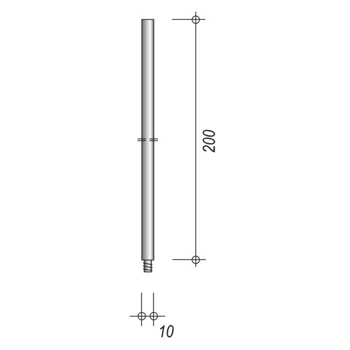 Gleitverlängerung 20 cm Zeichnung