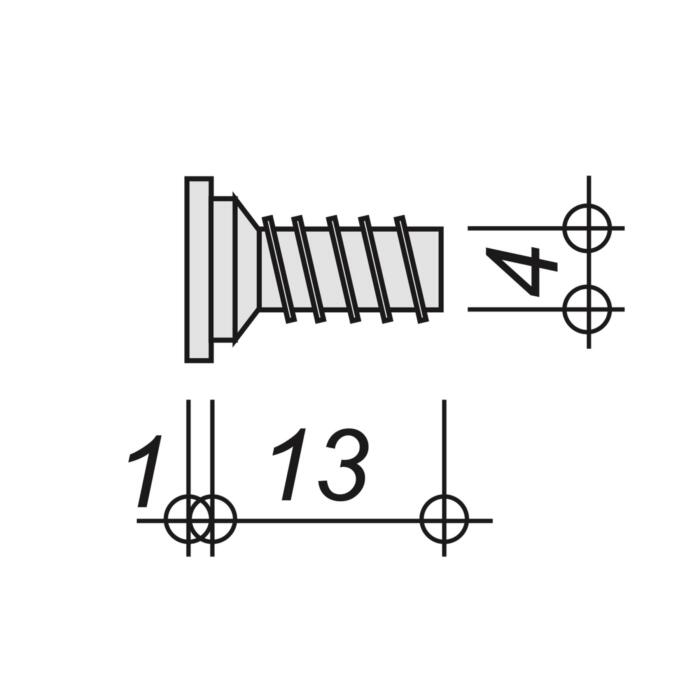 Schraube 4 x 13mm Zeichnung